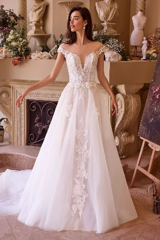 Andrea & Leo WL038 Long Lace A Line Wedding Dress
